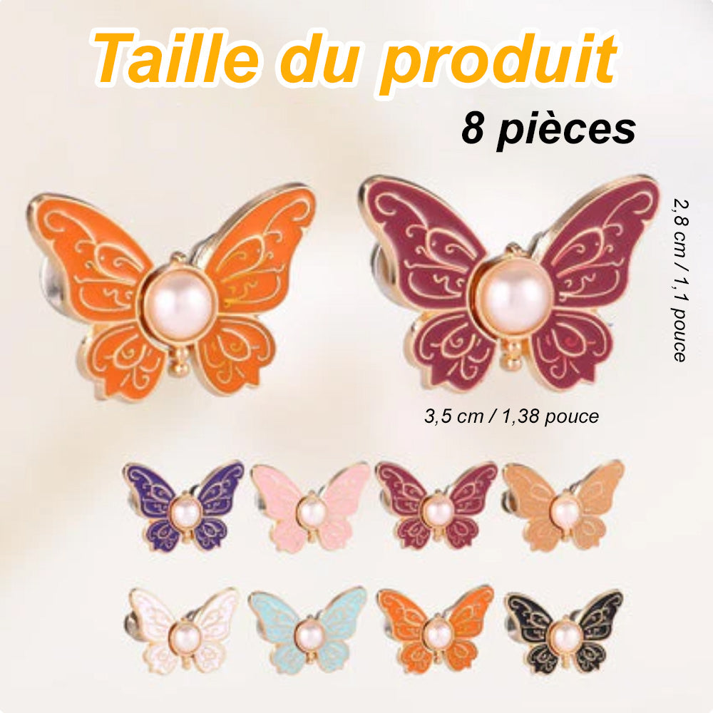 🆙🔥 8PCS – Pinces Papillon Ajuste-Taille