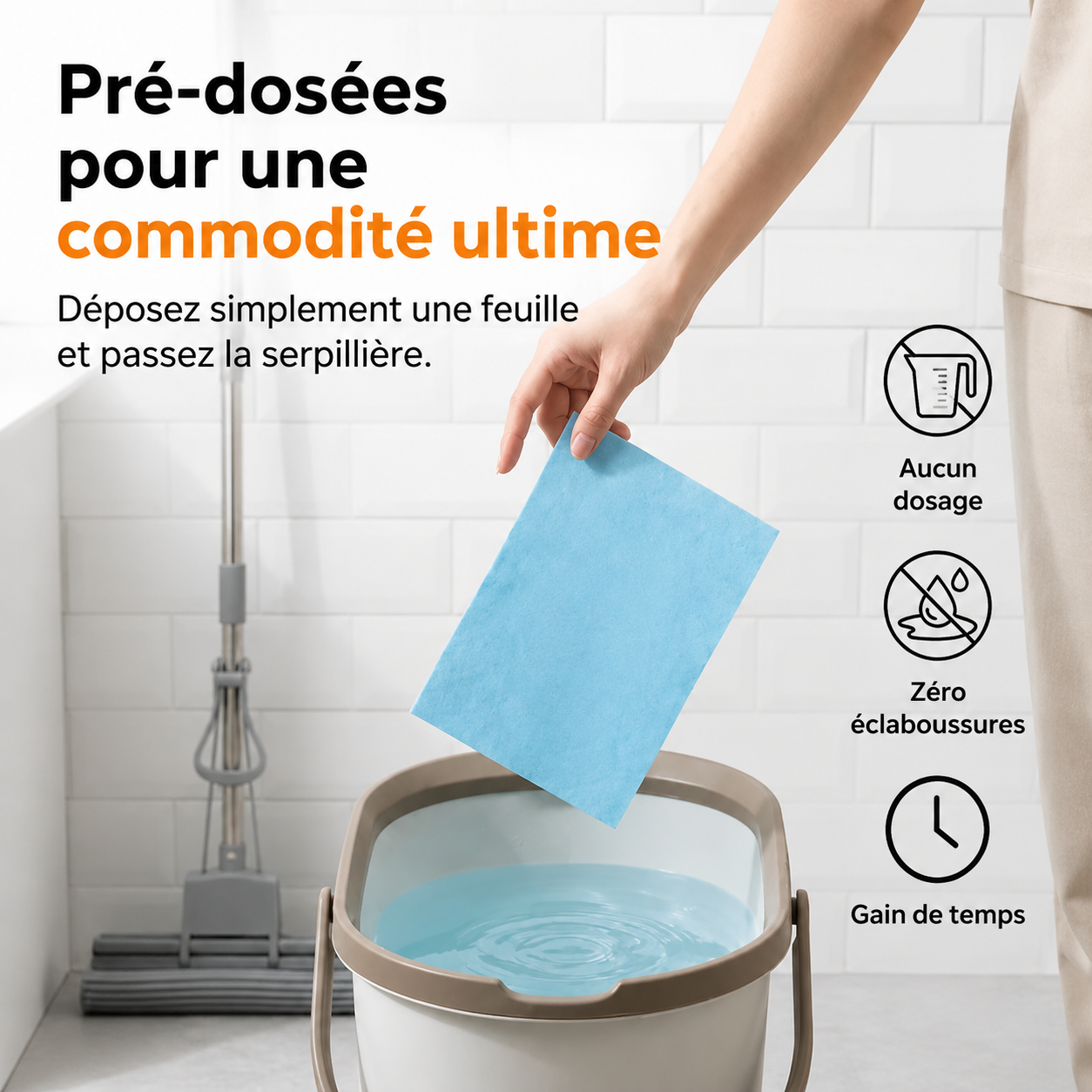 🛒Feuilles de Nettoyage de Sol Hydrosolubles Corakio® — Formule Concentrée pour un Éclat Instantané