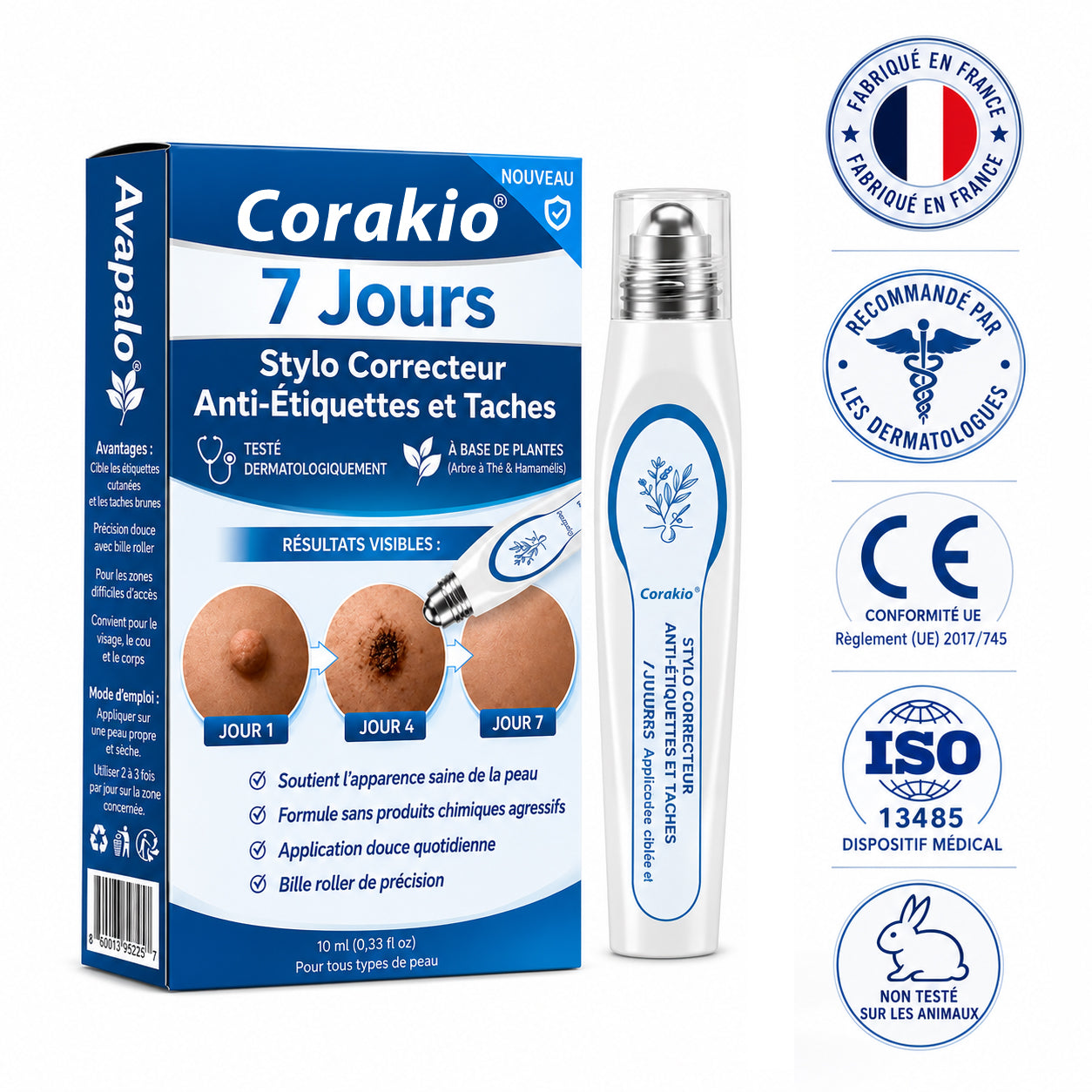 𝟕-𝐃𝒂𝘆 𝐒𝗸𝐢𝐧 𝐓𝒂𝗴 & 𝐒𝐩𝙤𝐭 𝐄𝐫𝒂𝐬𝙚𝐫 Painless & Scar-Free Advanced Imperfection Removal Rollerball Pen