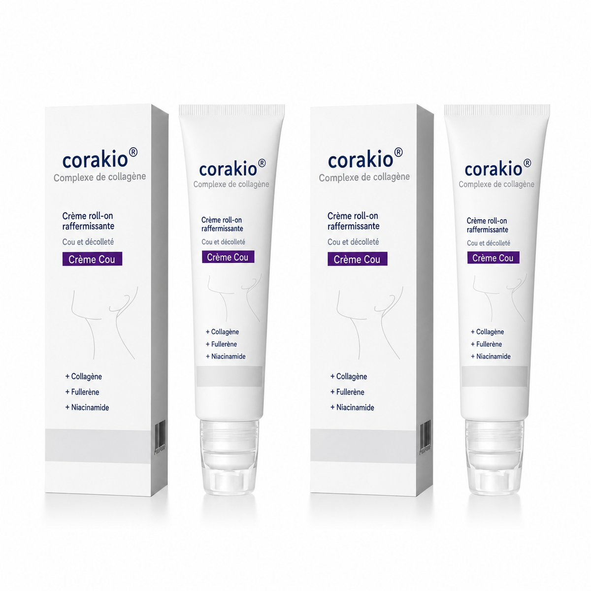 ⏳corakio® Crème Liftante Cou & Décolleté Roll-On