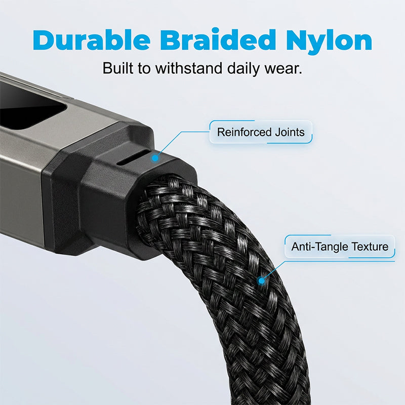 🆙Ⓜ️🔥4-in-1 Digital Display Keychain Charging Cable