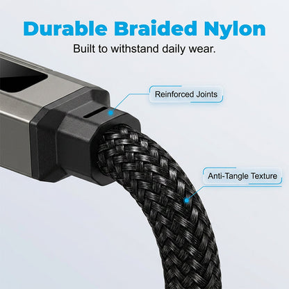 🆙Ⓜ️🔥4-in-1 Digital Display Keychain Charging Cable