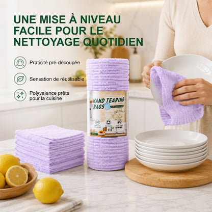🏠 corakio® Chiffon Microfibre Déchirable – Nettoyez Sans Réutiliser de Chiffons Sales