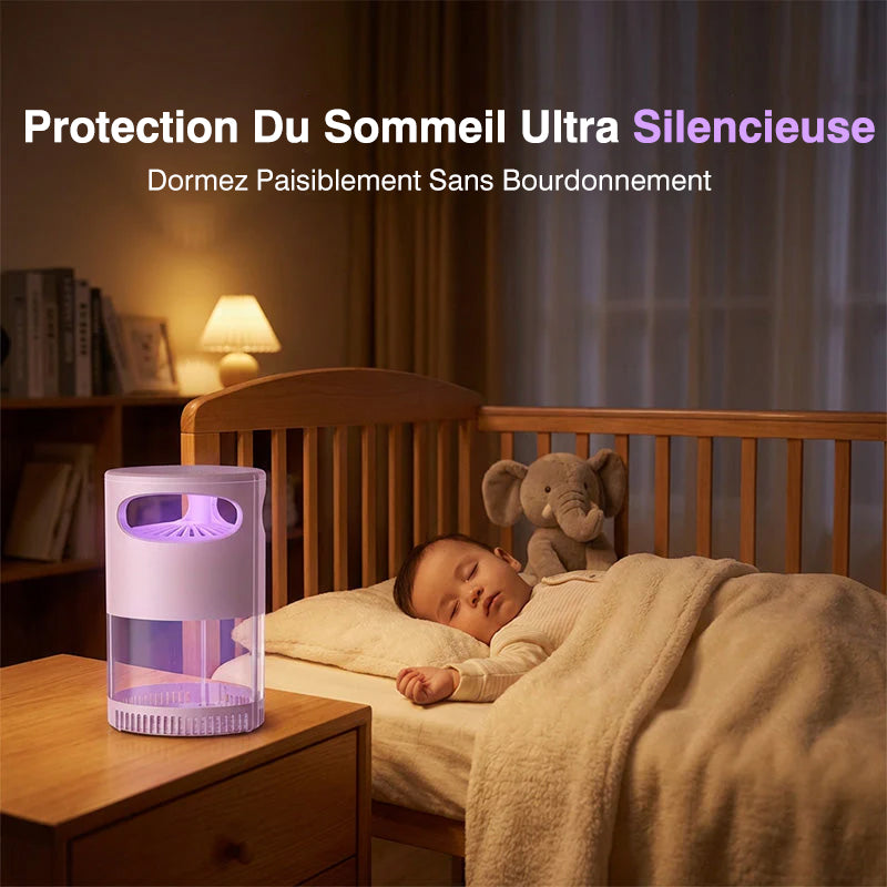 🦟 Lampe Anti-Moustiques UV USB – Protection Silencieuse & Sans Produits Chimiques 🌙