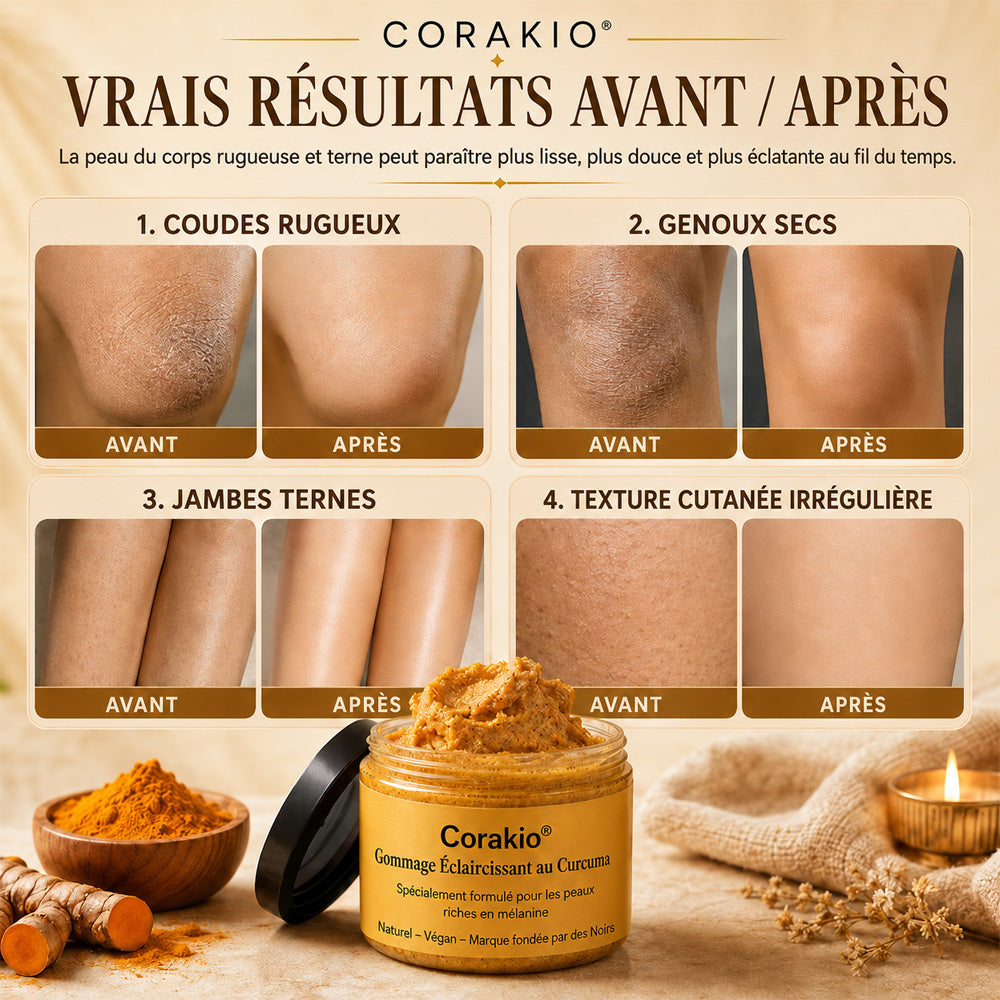 🌿Gommage corporel exfoliant au curcuma