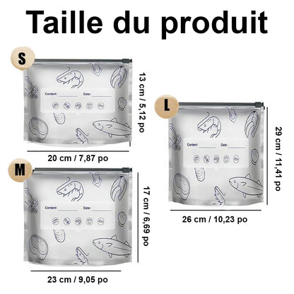 up🔥🔥 Sacs de conservation refermables en papier aluminium réutilisable — gardez vos aliments frais plus longtemps