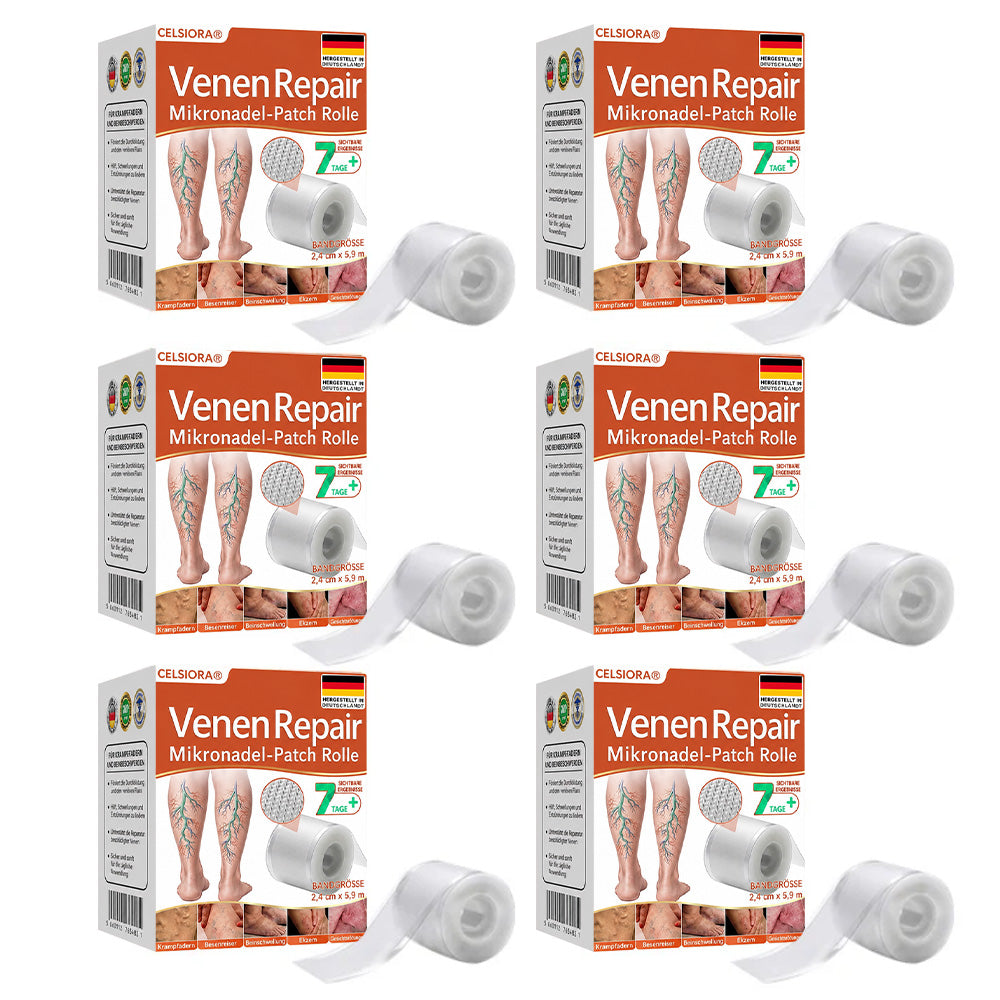 ✅ Celsiora® Vein Ease Microneedle-Pflegepflaster – Bei Besenreisern, Krampfadern, Schwellungen & müden Beinen | Nur heute 50 % Rabatt