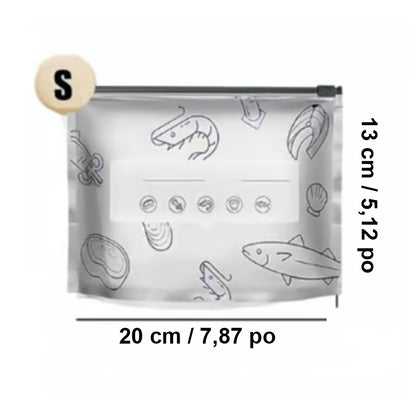 up🔥🔥 Sacs de conservation refermables en papier aluminium réutilisable — gardez vos aliments frais plus longtemps