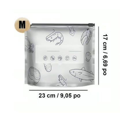 up🔥🔥 Sacs de conservation refermables en papier aluminium réutilisable — gardez vos aliments frais plus longtemps