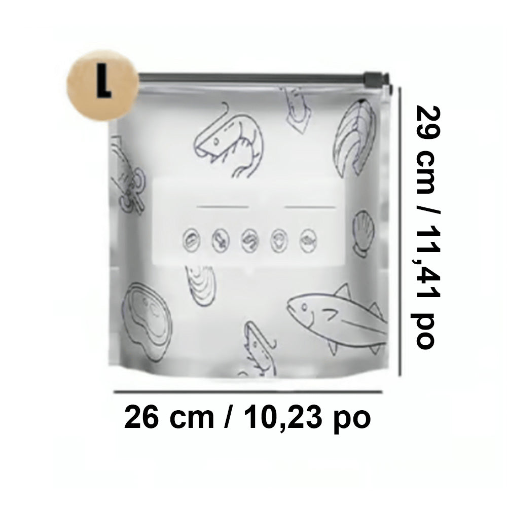 up🔥🔥 Sacs de conservation refermables en papier aluminium réutilisable — gardez vos aliments frais plus longtemps