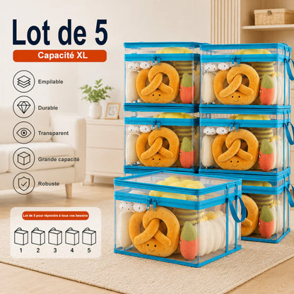 💕 VENTE FLASH — Boîte de Rangement Transparente XL 🧺 Gardez Votre Maison Organisée