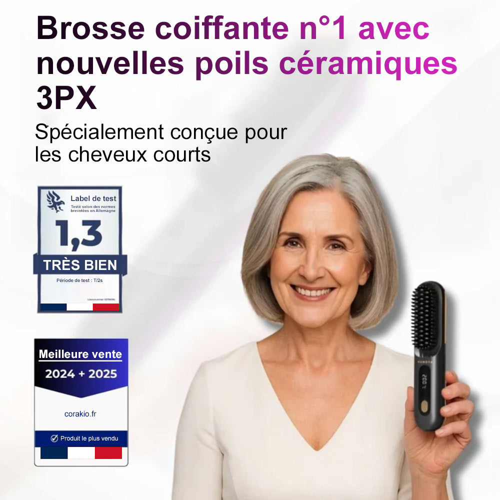 🪮⚡La première brosse coiffante intelligente pour cheveux courts💜 – précision parfaite, sécurité absolue et coiffage sans effort