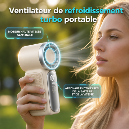 🫧Corakio® Mini Ventilateur Portable Rechargeable avec Base de Support pour Bureau