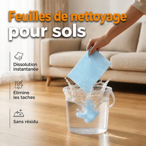 🛒Feuilles de Nettoyage de Sol Hydrosolubles Corakio® — Formule Concentrée pour un Éclat Instantané