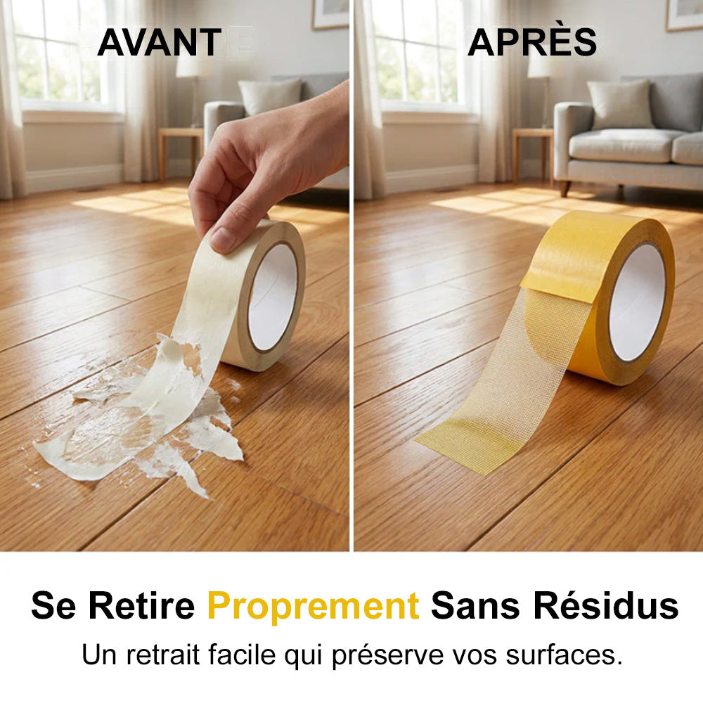 up🔥 DERNIER JOUR : 1 ACHETÉ = 1 OFFERT !! 🏠 Ruban adhésif double face en maille ultra-adhérent