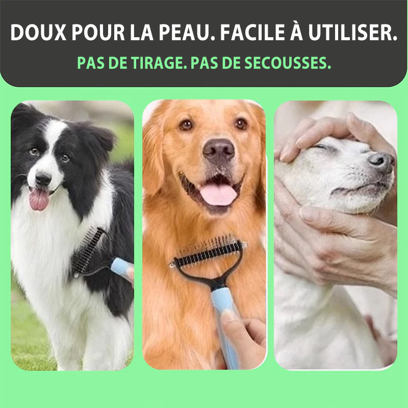 💕🐱corakio® Peigne de Toilettage Double Face – Pour Chiens & Chats 🐶🐱