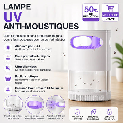 🦟 Lampe Anti-Moustiques UV USB – Protection Silencieuse & Sans Produits Chimiques 🌙