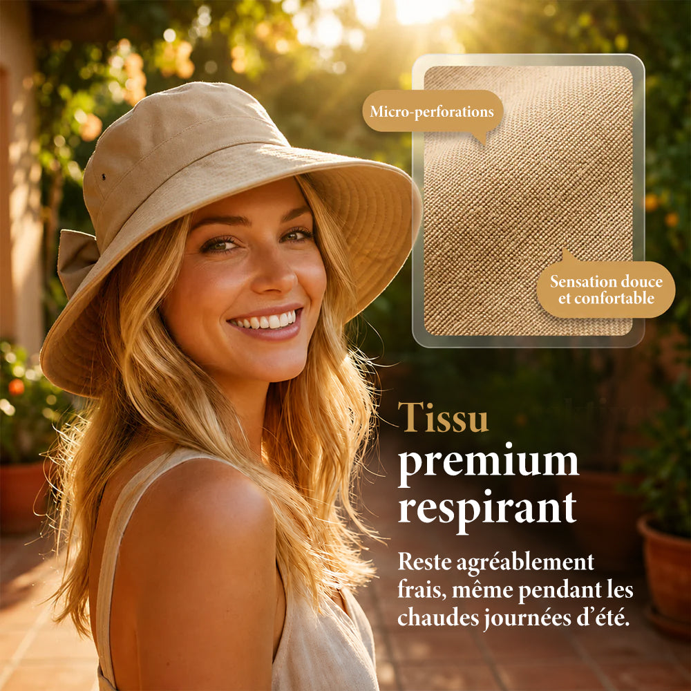 👒 Offre limitée : -50 % aujourd’hui ! ✨ Chapeau de soleil femme avec nœud – Large bord pour une protection élégante contre le soleil 🎀