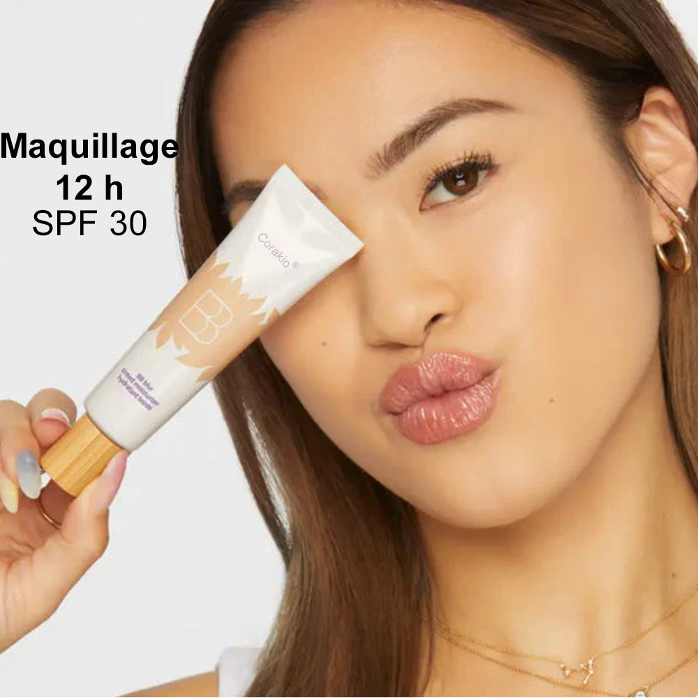☁️Corakio® BB Blur Crème Teintée SPF 30 – Illumine, Hydrate & Lisse Instantanément la Peau ✨