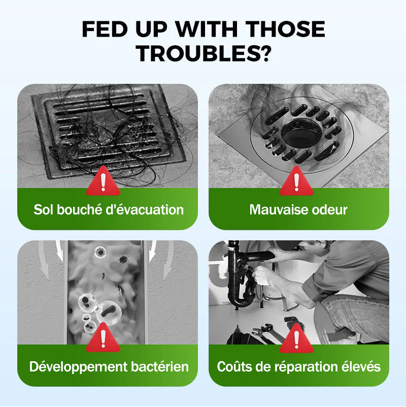 💥Poudre de nettoyage pour canalisations puissante au quotidien – Action rapide, sûre et douce pour cuisines, salles de bain et douches