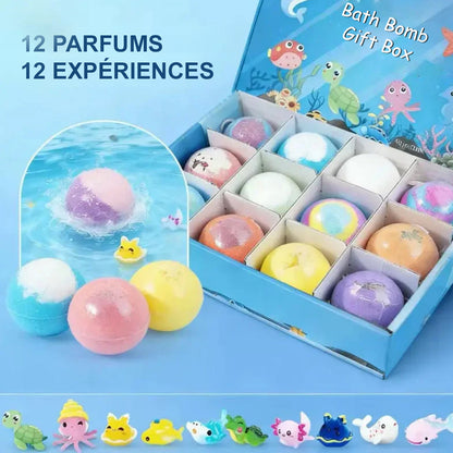 🛁🫧 corakio® Coffret Cadeau de Bombes de Bain pour Enfants – Transformez Chaque Bain en une Aventure Magique 🎁