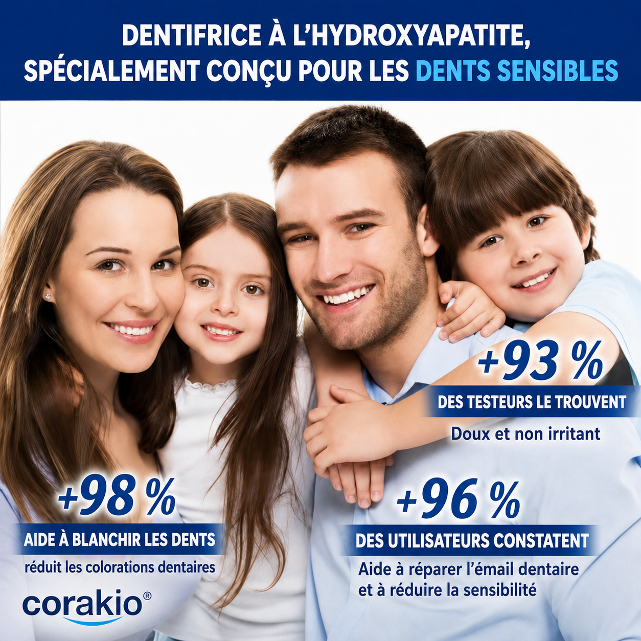 🔥 Best-seller – Dentifrice à l’hydroxyapatite 7,5 % pour renforcer l’émail & aider à blanchir les dents – Goût frais, sans fluor