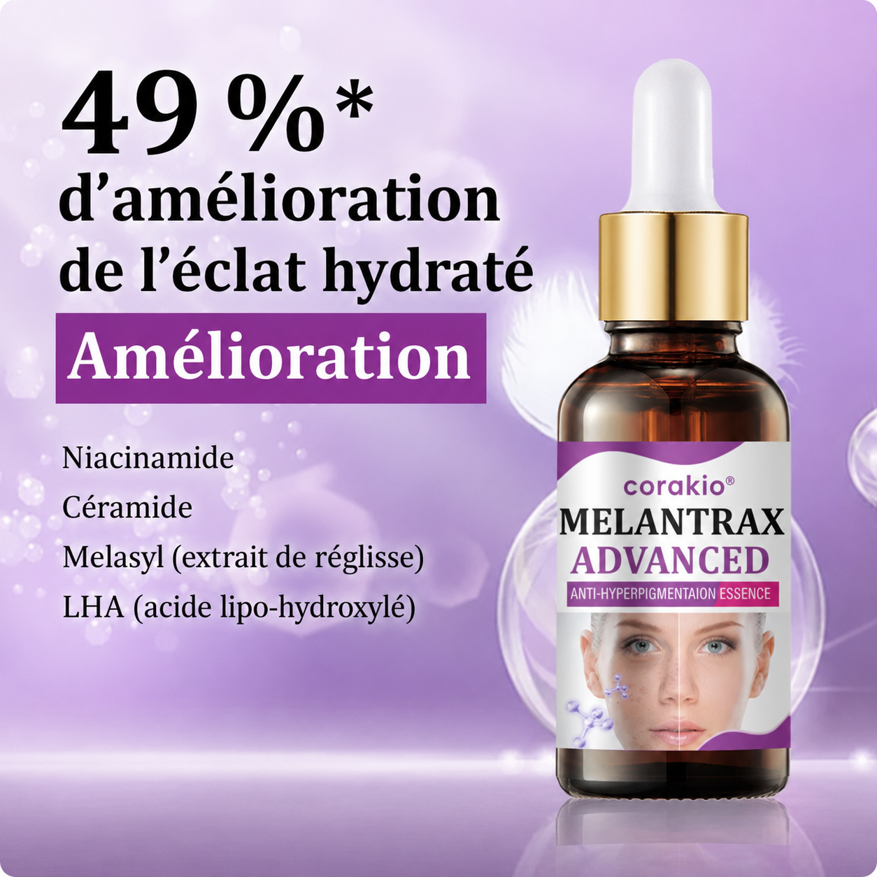 🆙corakio® MelantraX – Essence avancée anti-hyperpigmentation