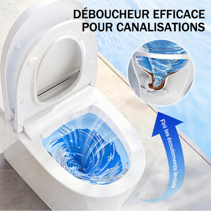 💥Poudre de nettoyage pour canalisations puissante au quotidien – Action rapide, sûre et douce pour cuisines, salles de bain et douches
