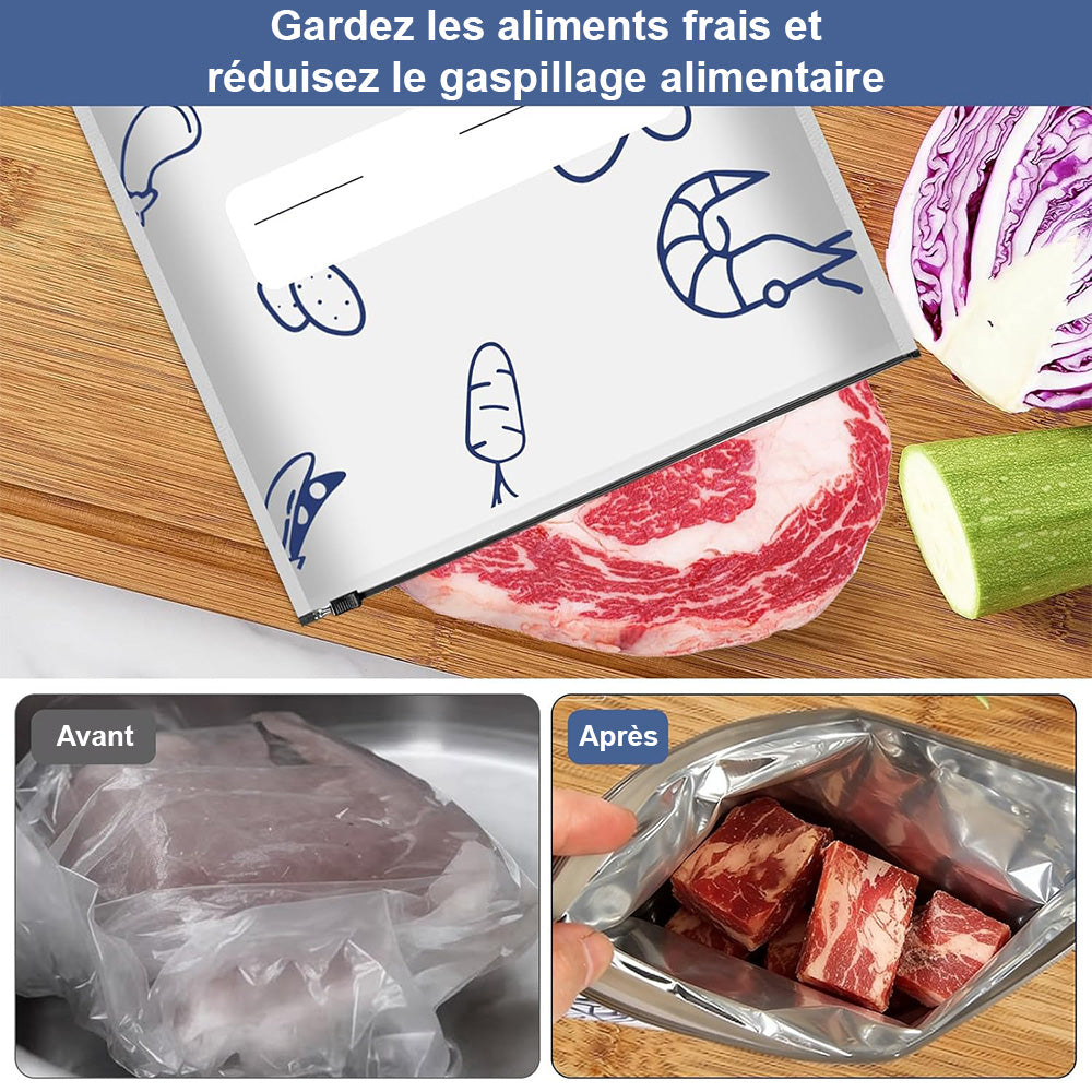 up🔥🔥 Sacs de conservation refermables en papier aluminium réutilisable — gardez vos aliments frais plus longtemps