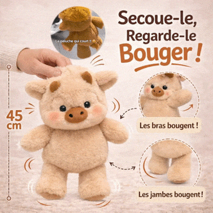 🐮✨Regardez Cette Adorable Vache Courir ! Peluche Interactive Ultra Douce