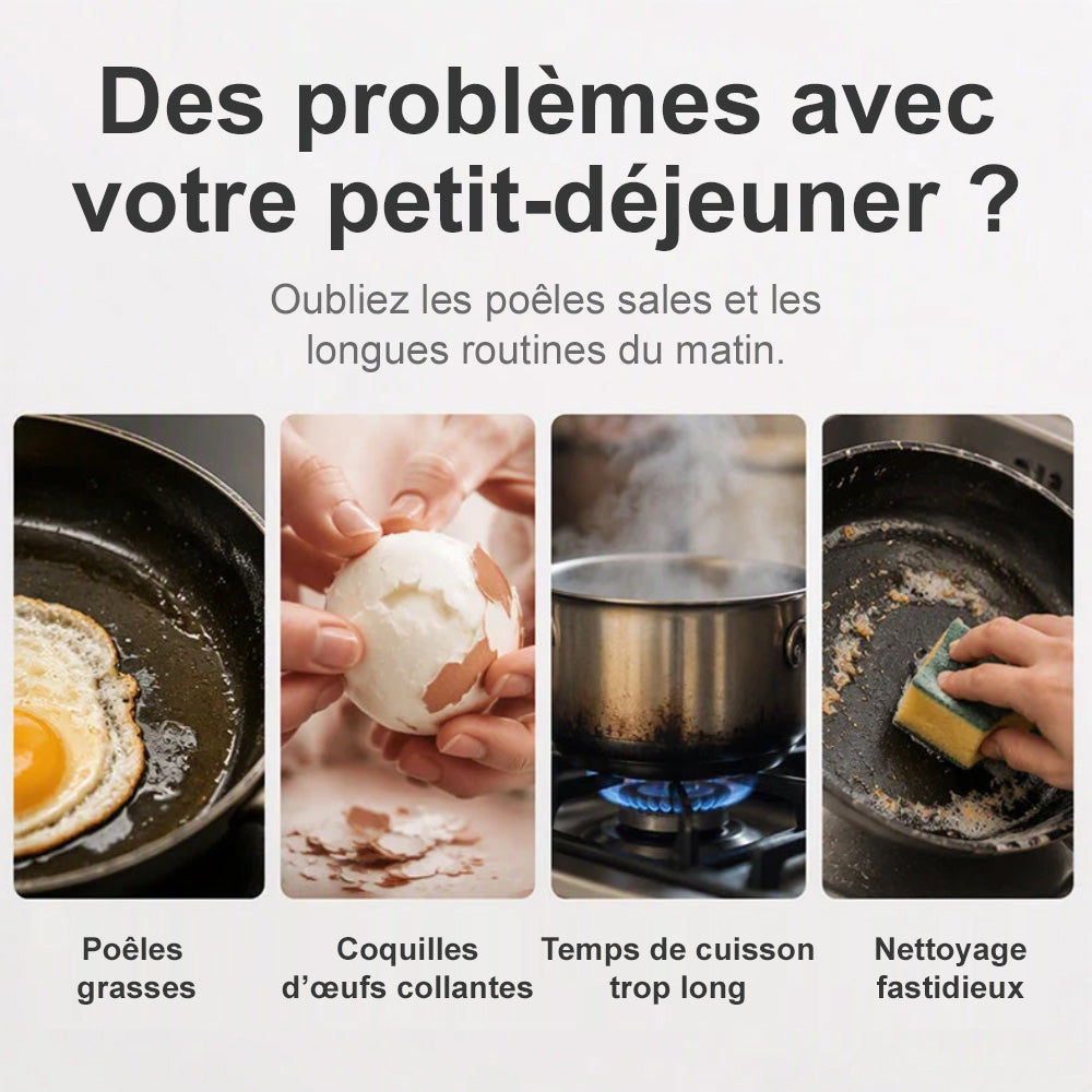 up BEST-SELLER 2026 🥳 Pocheuse à œufs micro-ondes – 2 œufs à la fois, antiadhésive & facile à nettoyer.