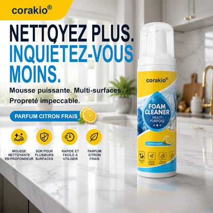💞 Détachant & Dégraissant Corakio® – Mousse active, sans produits chimiques agressifs. Efficace sur le café, l'encre et la graisse. Un véritable nettoyant multi-usages. 🏠✅
