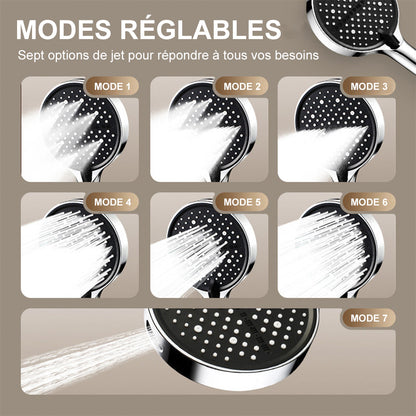🆙💧🚿 Corakio® Pommeau de Douche Haute Pression – 7 Modes de Jet pour une Douche Plus Agréable