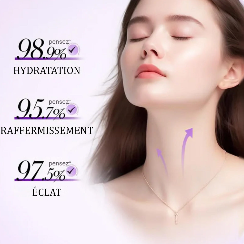 ✨corakio® Crème de massage pour le cou à rouleau ✨ Collagène & acide hyaluronique | Raffermit le cou, atténue l’apparence des rides et du double menton