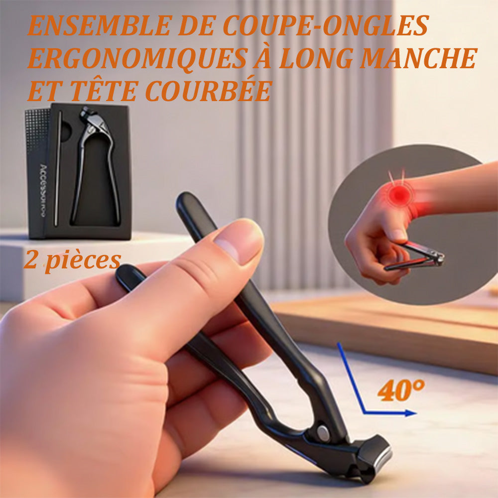 up📍PROMO TENDANCE 2026 – Coupe-ongles en acier inoxydable à lames courbées de précision – Idéal pour les ongles épais et les seniors, coupe sans effort ! ✂️✨