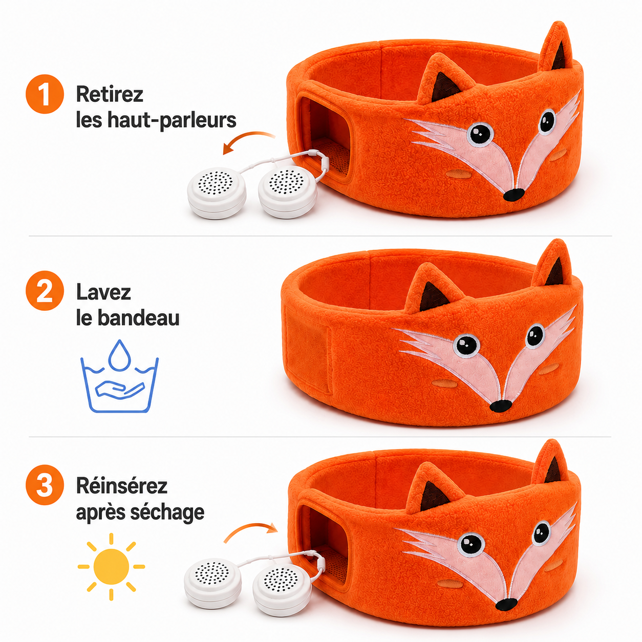 🆙 Corakio® Casque Bandeau Bluetooth Sans Fil pour Enfants – Écouteurs Animaux Doux pour Voyage, Sommeil et École