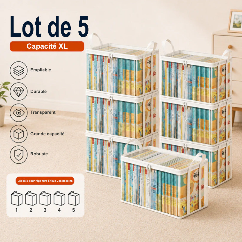 💕 VENTE FLASH — Boîte de Rangement Transparente XL 🧺 Gardez Votre Maison Organisée
