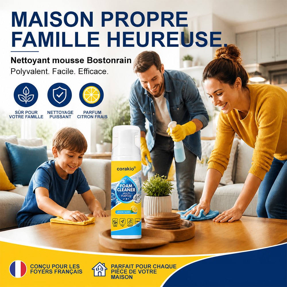 💞 Détachant & Dégraissant Corakio® – Mousse active, sans produits chimiques agressifs. Efficace sur le café, l'encre et la graisse. Un véritable nettoyant multi-usages. 🏠✅
