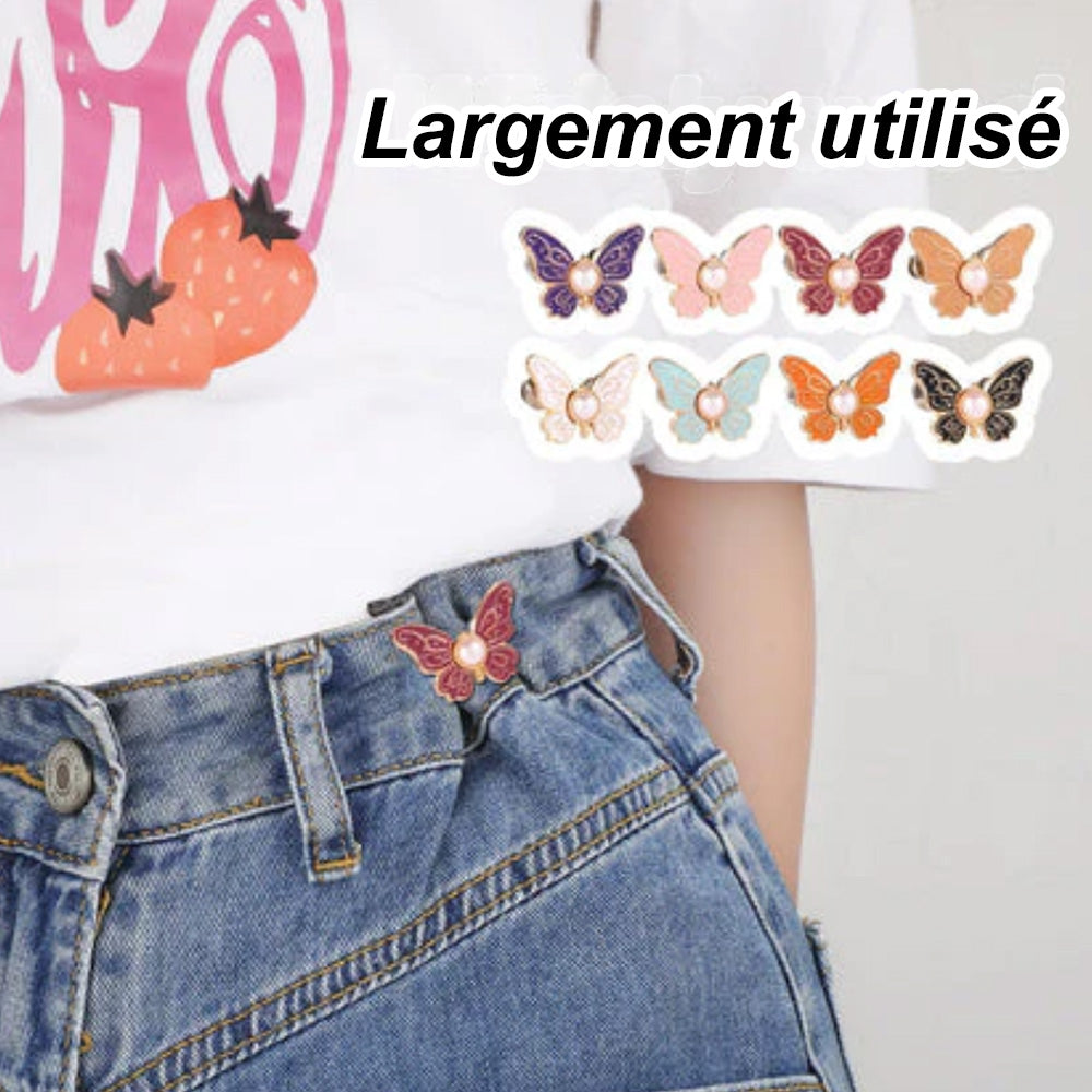 🆙🔥 8PCS – Pinces Papillon Ajuste-Taille