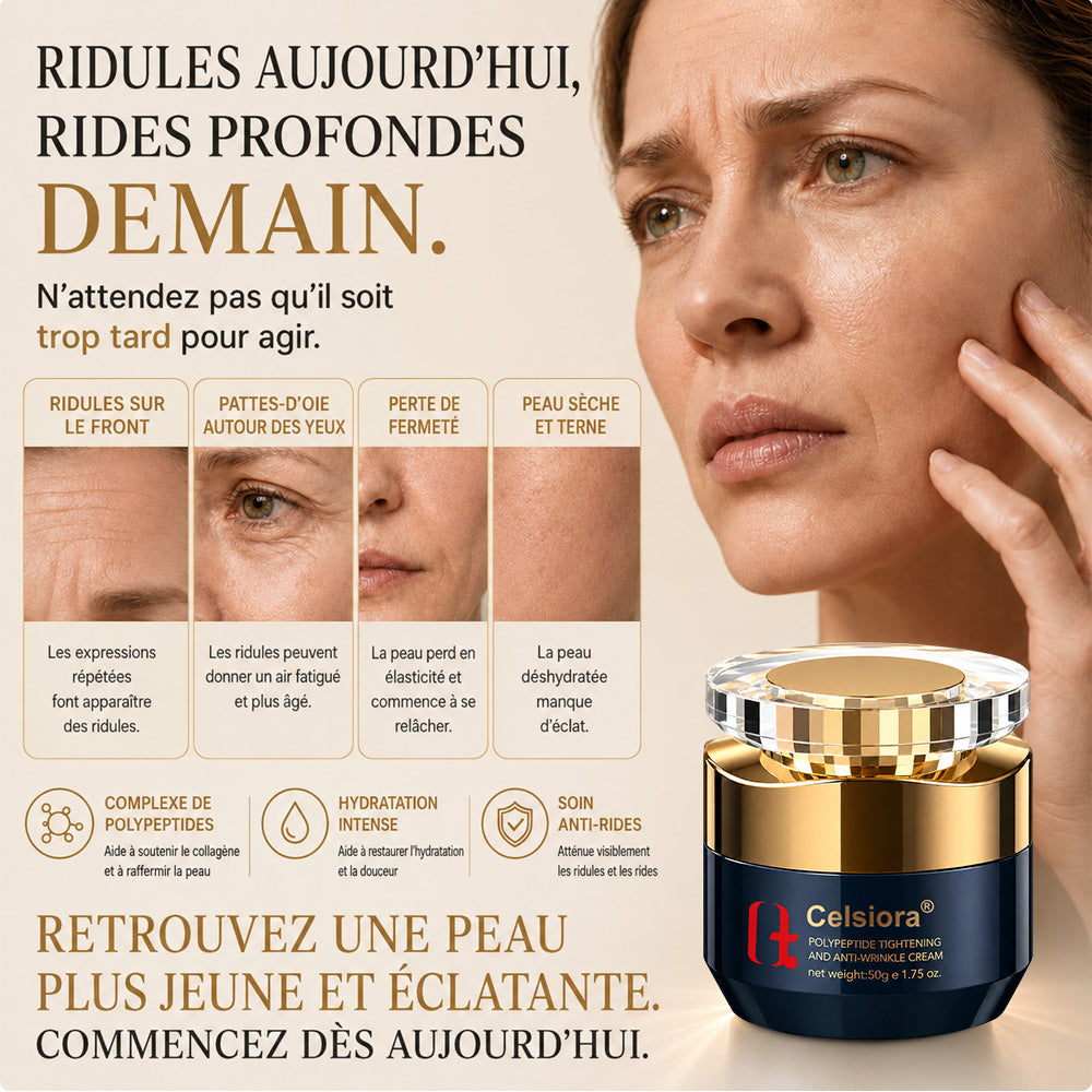 up Celsiora® Crème Visage Anti-Rides - PDRN + Multi-Peptides pour une peau visiblement plus lisse, plus ferme et plus lumineuse.
