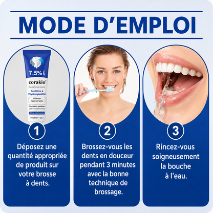 🔥 Best-seller – Dentifrice à l’hydroxyapatite 7,5 % pour renforcer l’émail & aider à blanchir les dents – Goût frais, sans fluor