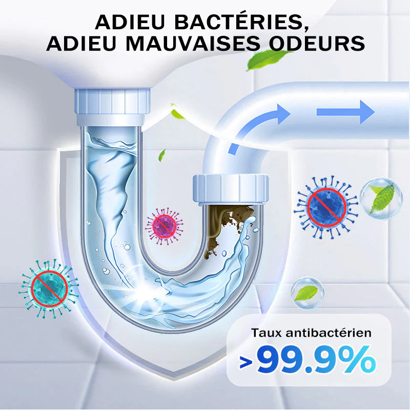 💥Poudre de nettoyage pour canalisations puissante au quotidien – Action rapide, sûre et douce pour cuisines, salles de bain et douches