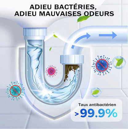 💥Poudre de nettoyage pour canalisations puissante au quotidien – Action rapide, sûre et douce pour cuisines, salles de bain et douches