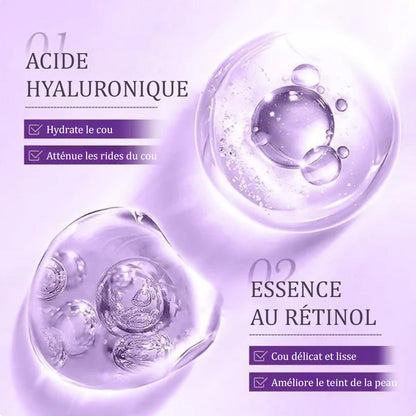 ✨corakio® Crème de massage pour le cou à rouleau ✨ Collagène & acide hyaluronique | Raffermit le cou, atténue l’apparence des rides et du double menton