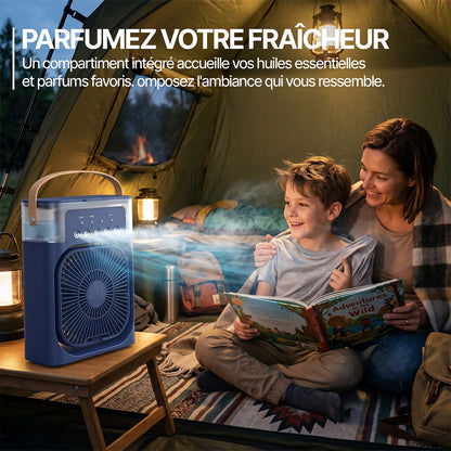 Ventilateur portable à brume avec compartiment à glace – Rafraîchissement instantané