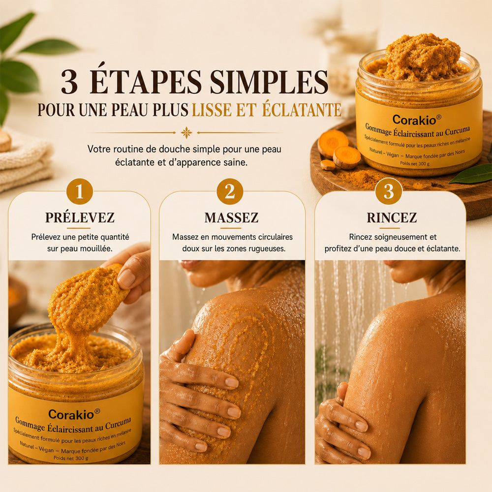 🌿Gommage corporel exfoliant au curcuma