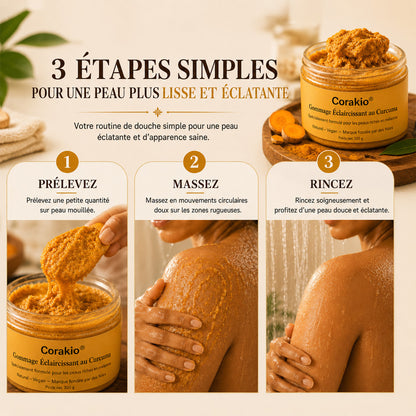 🌿Gommage corporel exfoliant au curcuma