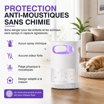 🦟 Lampe Anti-Moustiques UV USB – Protection Silencieuse & Sans Produits Chimiques 🌙