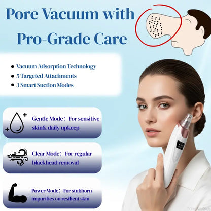 🆙Vide Pore électrique & Blackhead Remover - Rechargeable Spot Extractor Tool Setf