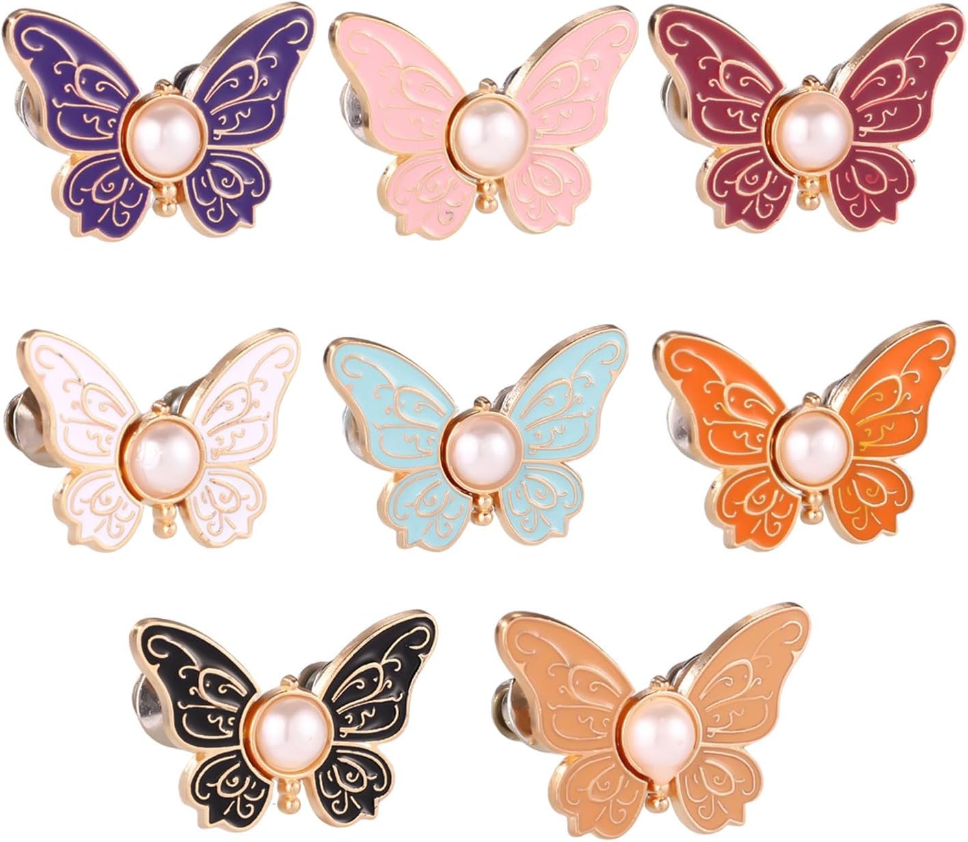 🆙🔥 8PCS – Pinces Papillon Ajuste-Taille